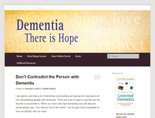 Tablet Screenshot of dementiathereishope.com